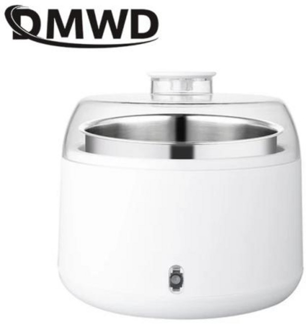 요거트 메이커 요구르트 요플레 제조기 쌀 와인 효소 나토 발효기 DMWD 다기능 미니 1L 스테인레스 스틸 레벤 발효 자동 낫토 DIY 도구, 1) WHITE, 1개