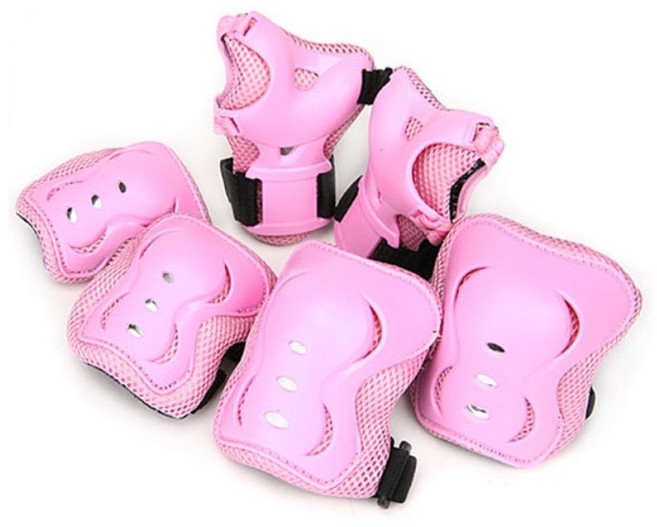 303 보호대세트 유아동 손바닥 무릎 팔꿈치 3종 세트 인라인 보호대 아동용 주니어 성인용 자전거 인라인 스케이트보드 킥보드 보호장비 보호대세트, 핑크, 1세트