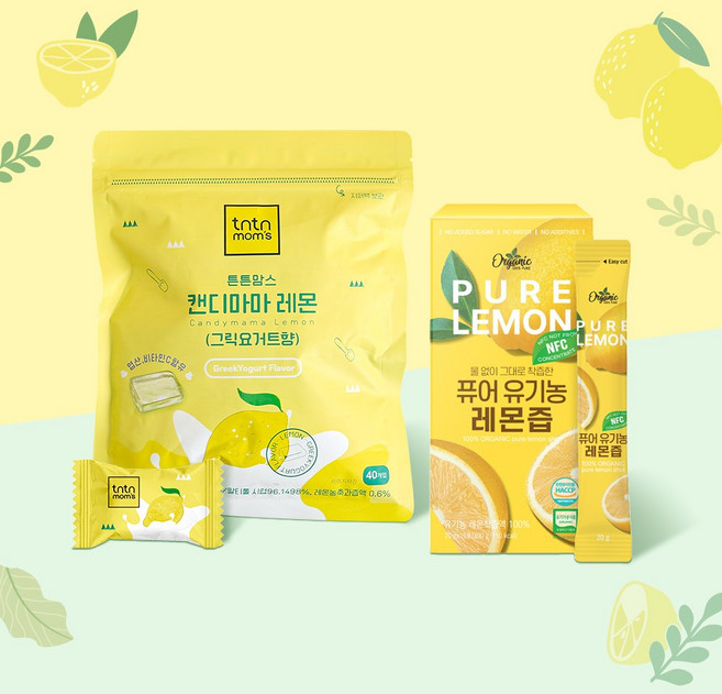 상큼맘 레몬 듀오세트(캔디마마레몬 40개입 + 유기농 레몬즙 15포), 1개