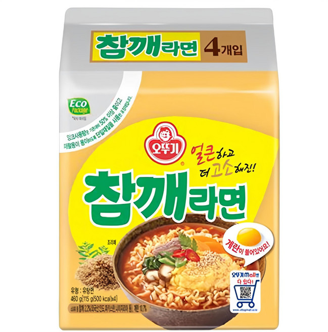 오뚜기 참깨라면 115g, 4개