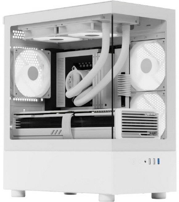 AMD 7500F/RTX4070TI SUPER 조립 PC 데스크탑 게이밍 컴퓨터 어항케이스 C308, CASE1 비바리움 화이트
