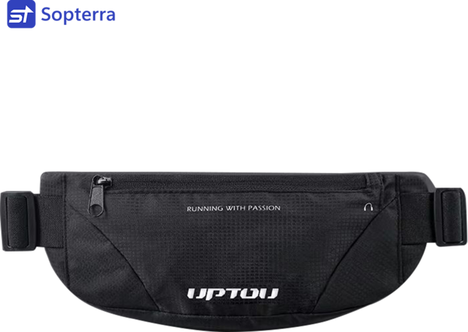 Sopterra 초경량 방수 러닝 벨트 스포츠 힙색 남녀공용, 블랙, 1개