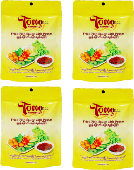 건새우피시소스페이스트 Fried Fish Sauce with Prawn, 4개, 320g