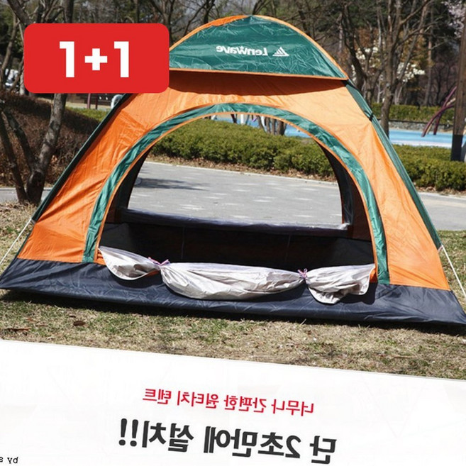 팝업텐트 원터치 돔 캠핑 야외 방수 자동 접이식 그늘막, 상세페이지 참조, one ELW원터치텐트_9-10인용