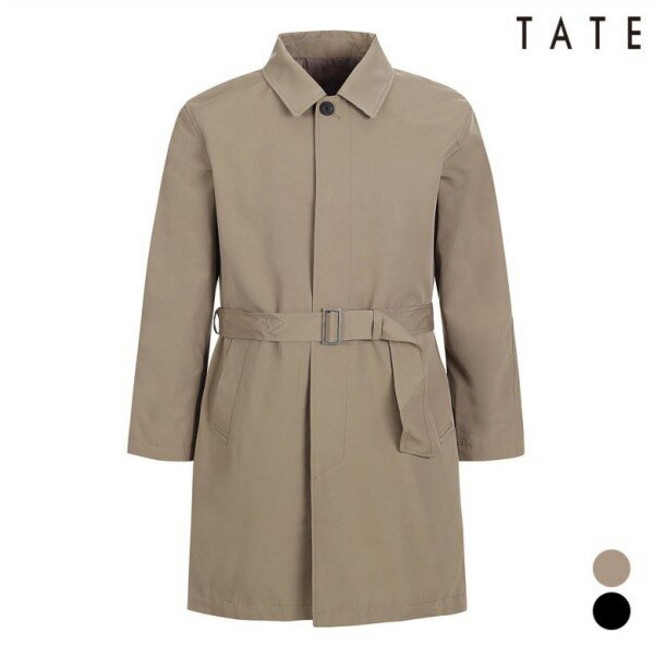 (남성) 카라체크배색벨티드트렌치코트_KABS1-MCL010