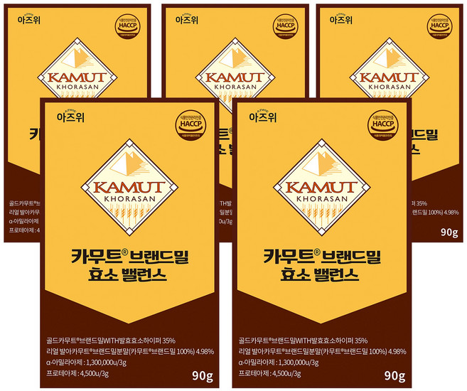 카무트 효소 식약청 HACCP 인증 캐나다 정품 30포, 5개, 90g