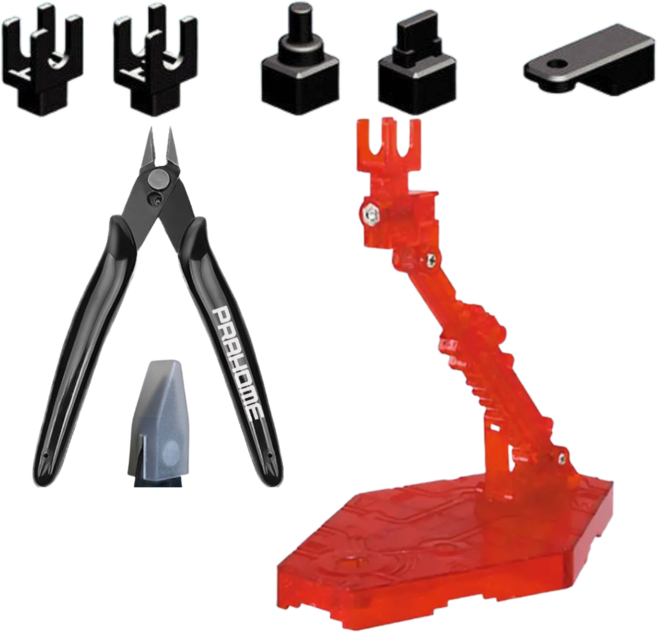 SD HG RG 액션베이스2 프라홈정밀니퍼, 1개, 스파클 레드