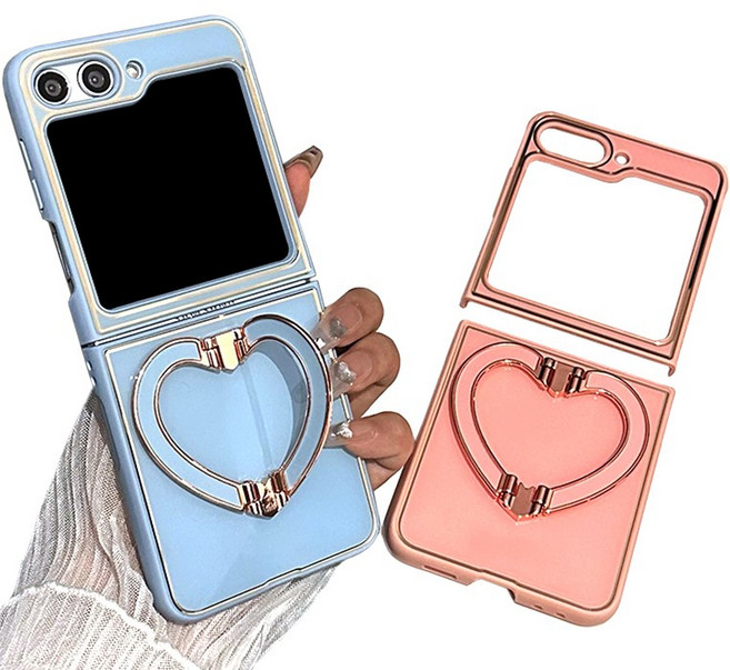 HODON 갤럭시 Z 플립6 럭서리 하트핑거링 제트플립6 지플립6 케이스