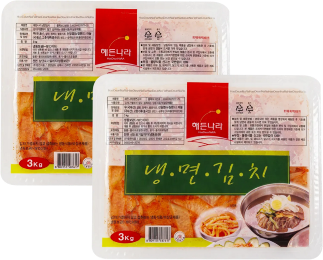 해든 아삭달콤 여름별미 냉면김치, 2개, 3kg