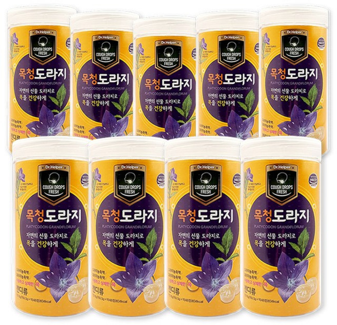 닥터헬퍼 목청 도라지 48개입/목청 목캔디 사탕, 216g, 9개
