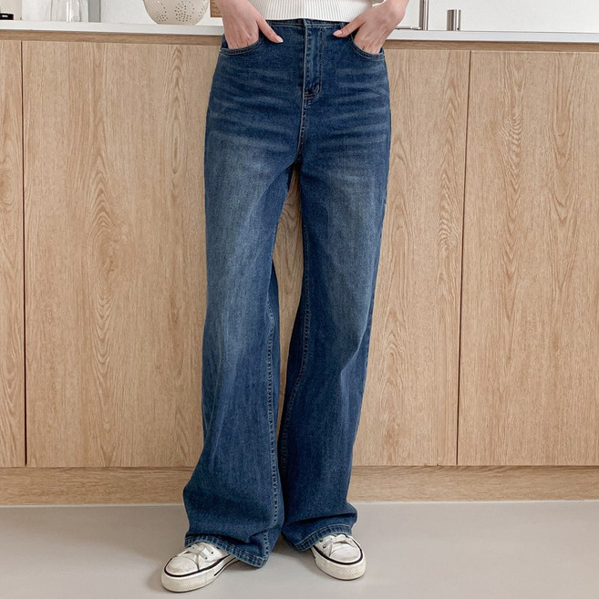 쏘옷 여성용 데일리컴포트 2단기장 밴딩 스판 와이드 팬츠 빅사이즈 4color