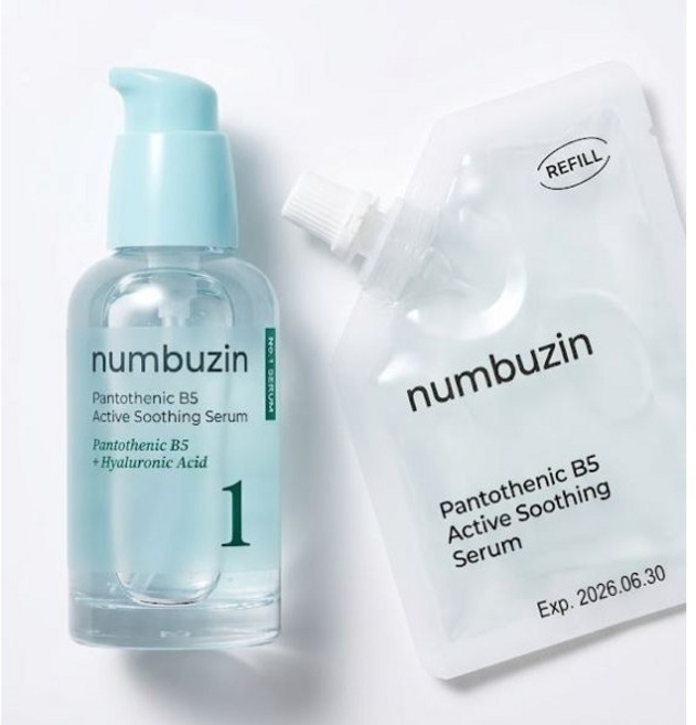 넘버즈인 1번 판토텐산 액티브업 수딩세럼 본품+리필 세트, 2개, 50ml