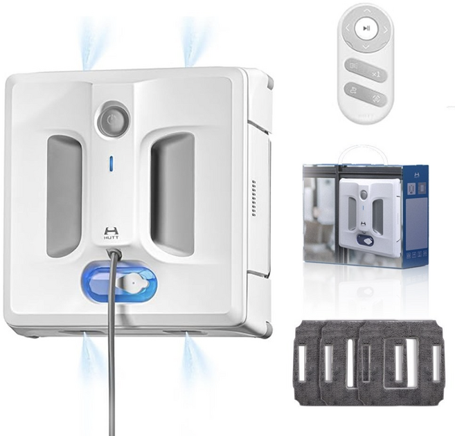 HUTT 창문 로봇청소기 자동 분수 초강흡입력 +리필걸레세트, A1
