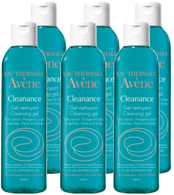 아벤느 클리넌스 페이스 앤 바디 클렌징 젤, 6개, 100ml