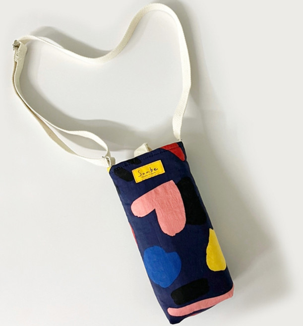 피카소 양면 누빔 크로스백/텀블러 파우치/젖병 파우치/면100%, 1개