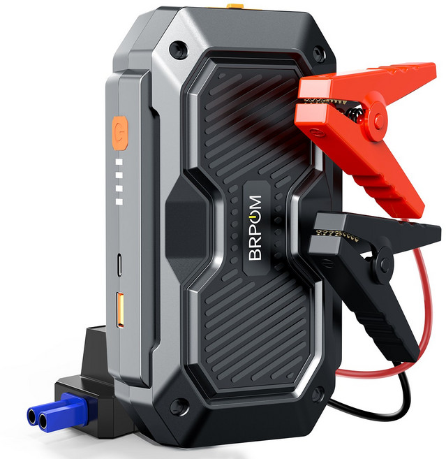 BRPOM 12V 차량용 긴급시동 대용량 보조배터리 점프스타터+스마트 점프 케이블, 1개, 8000mAh