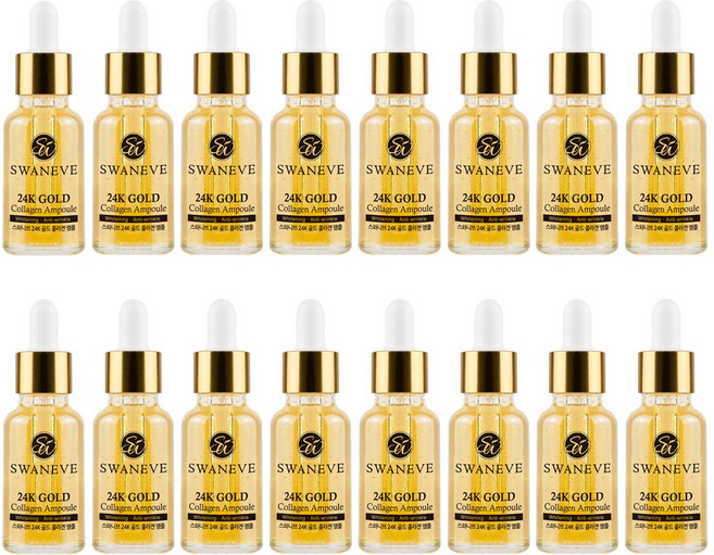 스와니브 24K 골드 미백 주름개선 고농축 콜라겐 앰플 16개