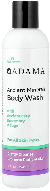 자이온헬스 아다마 에인션트 미네랄 바디 워시 클레이+로즈메리+세이지 240ml(8oz), ZIO10096, 1개, 240ml - 쿠팡