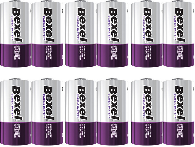 벡셀 망간 C형 건전지 / R14, 12개입, 1개