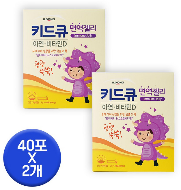 일동제약 키드큐 면역젤리, 600g, 2개