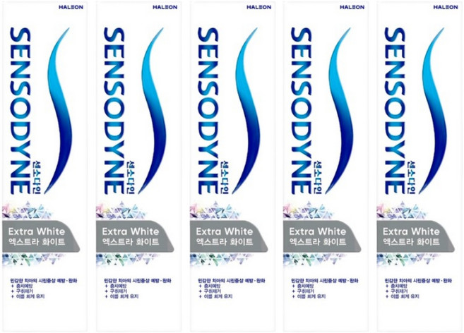 센소다인 화이트 치약 113g, 5개, 120g