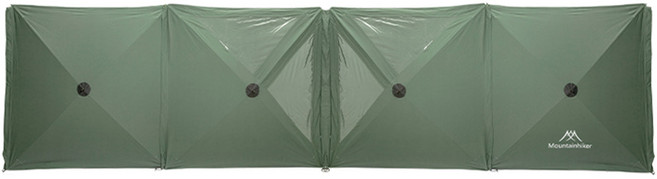 마운틴하이커 윈드스크린 신형 4단 원터치 타프 스크린 캠핑 오토 바람막이, 카키 SZK764