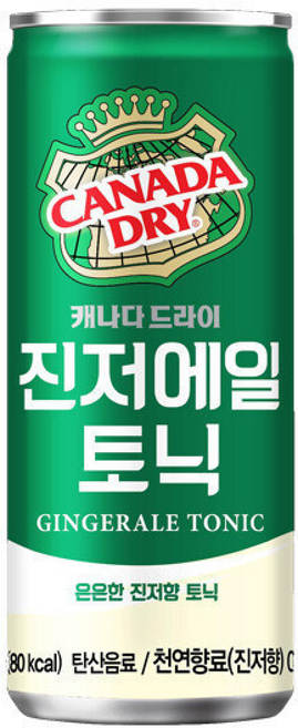 캐나다드라이 진저엘 캔, 2개, 250ml