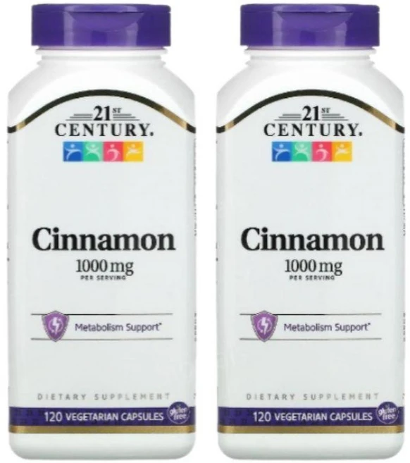 21세기센트리 시나몬 계피추출물 1000mg 120캡슐 2개 Cinnamon, 120정 - 쿠팡