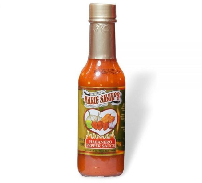 Marie Sharp's Fiery Hot Habanero 후추 소스 141.7g(5온스) - 강렬한 열과 맛의 엑스트라 핫 벨리지안 소스 천연 성분 글루텐 프리 (3팩), Marie Sharp's Fiery Hot Habane, 1