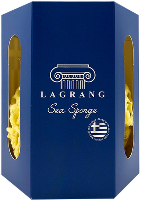[건조클립증정] 그리스산 라그랑 천연해면 스펀지 - XL SIZE, 1개, 옐로우