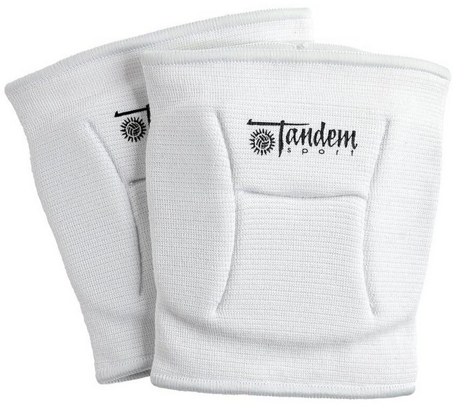 Tandem Sport 청소년 배구 무릎 패드 - 로우 프로파일 충격 흡수 스트레스 감소 경량 EVA XS (청소년) 화이트