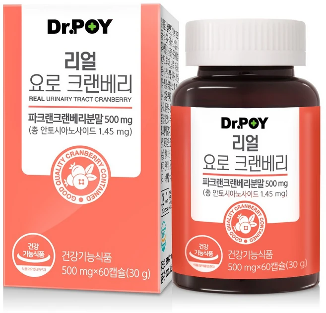 닥터포이 리얼 요로 크랜베리 영양제 30g, 60정, 1개 - 쿠팡