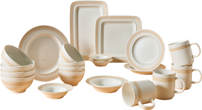코렐 코디네이츠 로즈몬트 도자기 그릇 식기세트 2인 4인, 홈세트21p, 화이트, 1세트