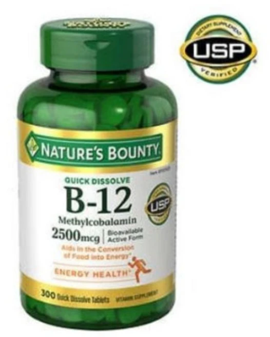 네이처바운티 B12 퀵 디졸브 300정, 알약/캡슐, 1개 - 쿠팡