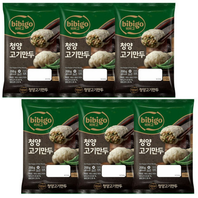 CJ 비비고 청양고기만두 200g x 6봉, 6개