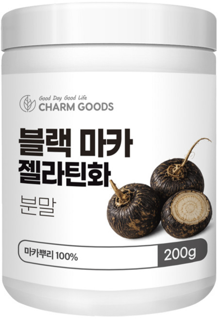 페루산 블랙마카 100% 페루의 산삼 블랙마카 젤라틴화 분말 그릭 요거트 샐러드 베이킹, 1박스, 200g