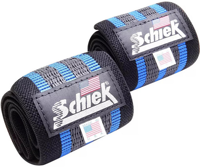 SCHIEK 1124 시크 쉬크 리스트랩 손목 보호대 헬스 스트랩, 1개, 블루
