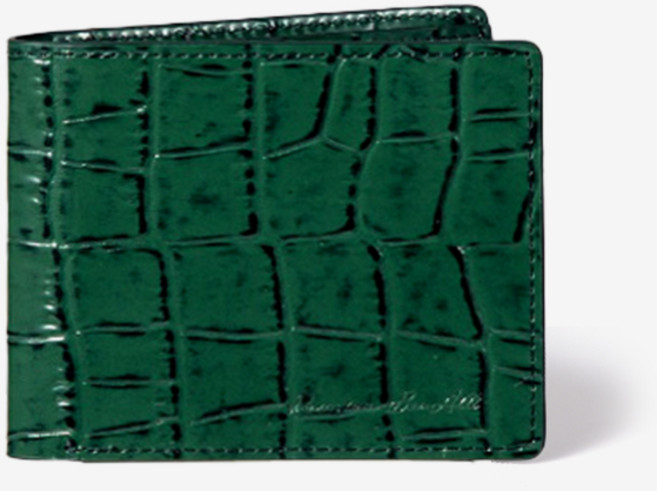 본아띠 천연소가죽 악어 크로커다일 수제 반지갑