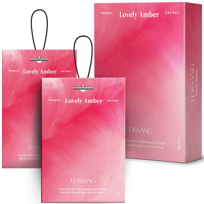 로쌩 퍼퓸 샤쉐 명품 차량용 방향제 걸이형, 러블리 엠버, 1세트