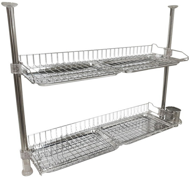 심플 뉴 원터치 2단 800 선반 식기 건조대