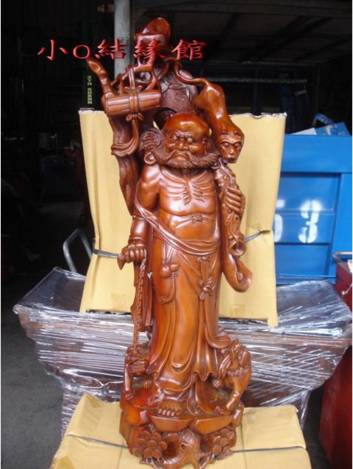 小o結緣館 黃楊木達摩擺飾, 1個