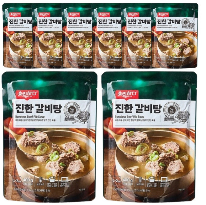 요리하다 진한 갈비탕, 8개, 400g