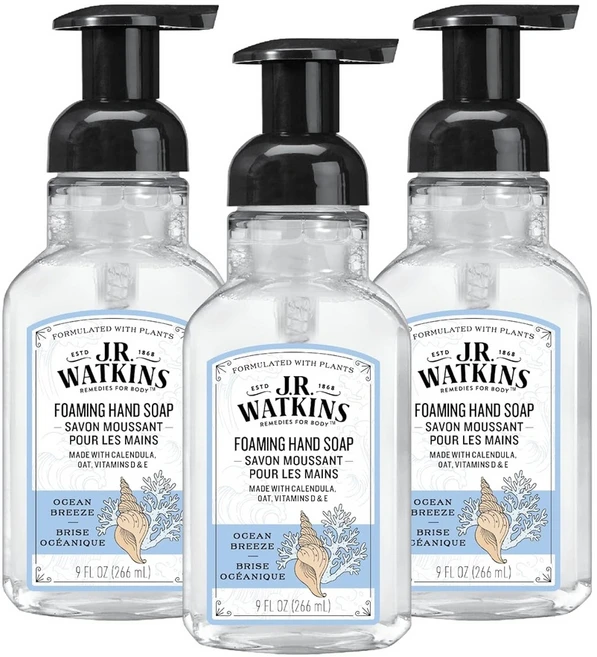 제이알와킨스 포밍 레몬 핸드워시 모이스처라이징 손 세정제 3개, 오션 브리즈, 1세트, 266ml - 쿠팡