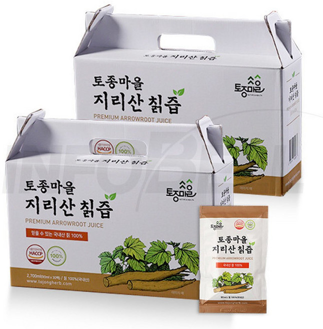 토종마을 지리산 야생 칡즙 국내산 야생 칡 식물성 에스트로겐 사포닌 엑기스 액기스 즙 진액 농축액 60포, 60개, 90ml