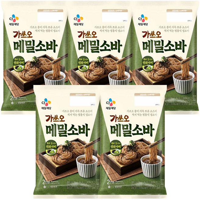 (냉장)[CJ제일제당]가쓰오 메밀소바, 570g, 5개