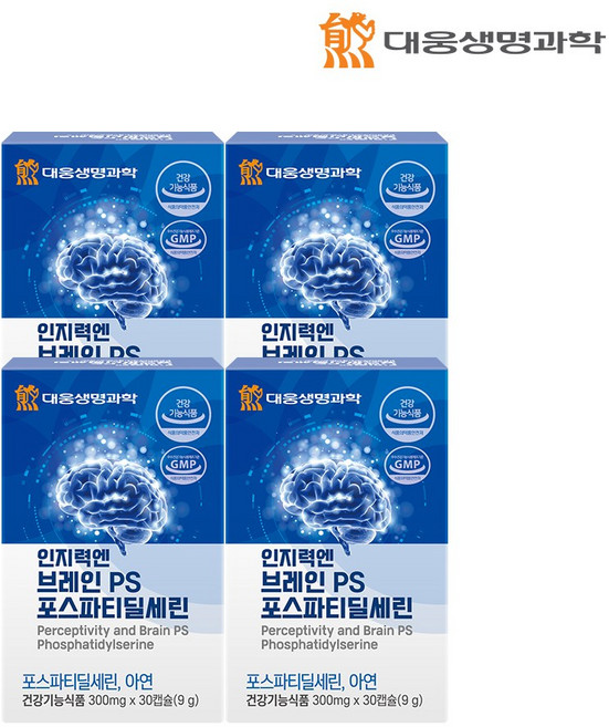 대웅생명과학 인지력엔 브레인 PS 포스파티딜세린 두뇌, 4개, 30정