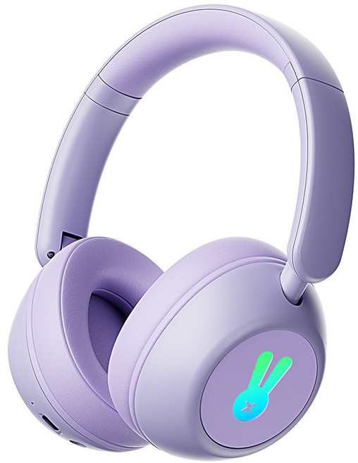 디알고 블루투스 LED 청력보호 키즈 헤드폰 BH10CK, 퍼플, DRGO-BH10ck