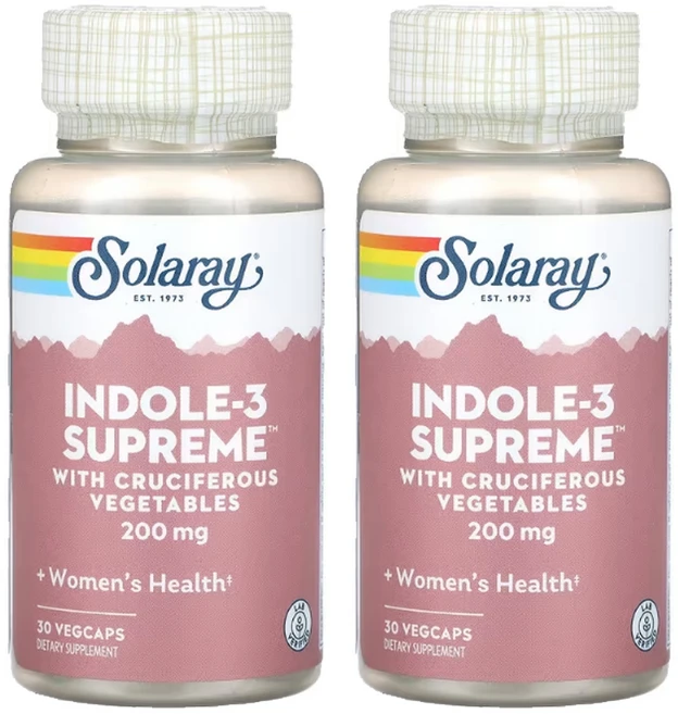 솔라레이 인돌3카비놀 슈프림 칼비놀 200mg 30캡슐2통 비타민E C 십자화과, 2개, 30정 - 쿠팡
