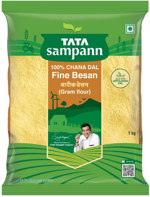 Tata Sampann Tata Sampann 100% Chana Dal Fine Besan Gram Flour 1 Kg