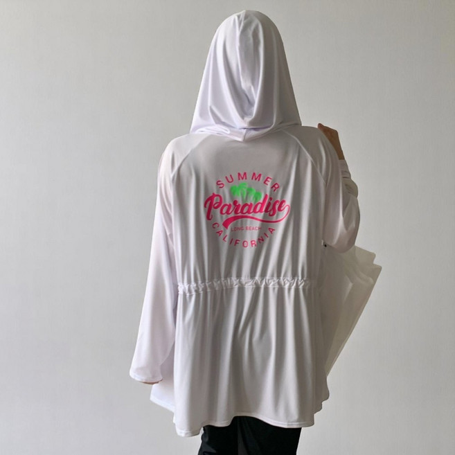 [ 하니비키 } 빅사이즈 롱 후드 집업 래쉬가드 55~99까지 오버핏 국내생산 파라다이스 바캉스 물놀이 휴가 워터파크 수영장 자외선차단